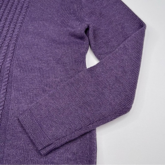 Soft Surroundings Sydney Knit Sweater Purple Wool Boho Winter Fall Office New - Picture 5 of 15